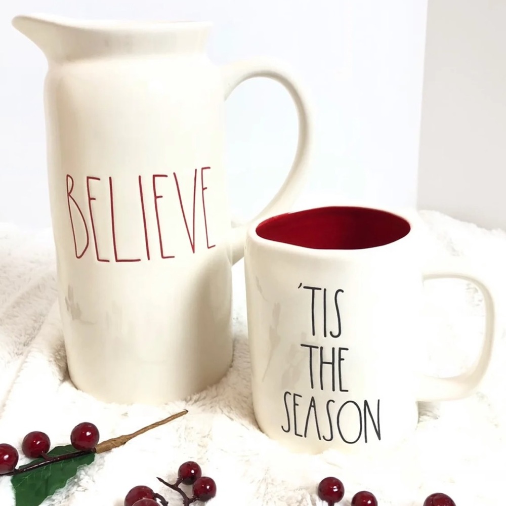 Believe Pitcher and Tis The Season Mug